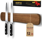 Swaitee Magnetic Knife Holder for Wall, 12 Inch Acacia Wood Magnetic Knife Strip, Kitchen Storage Organizer, Fridge Side Mount, Housewarming Gifts for New Home