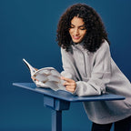 TopJob ANYDESK FOLD Mobile Standing Desk, Portable with Lockable Wheels, Foldable Stand Desk, Rolling Computer Workstations, Used for Home, Couch Side Table, Bedside Table in Bed Room Kitchen
