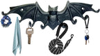Bat Key Hooks Gothic Bat Key Rack Wall Mount Casting Iron Rustic Decorative Hooks for Keys Bag Purse Towel Umbrella Dog Leash Hooks