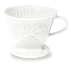 Creano XXL Porcelain Coffee Dripper Blue - Ceramic Cone Brewer - Pour Over Coffee Maker - Filter Size 4 - huge and heavy quality 800gr/28oz - 6 Colours availeble