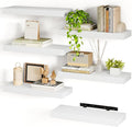 Fixwal White Shelves, 15.7in Floating Shelves, Farmhouse Shelf Wall Decor