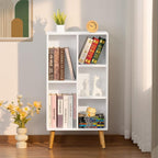 YAHARBO Small White Bookshelf, 3 Tier Modern Kids Bookcase