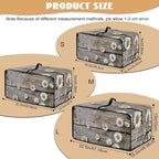 Toaster Oven Cover Washable Small Kitchen Appliance Dust Cover with Pockets, for Air Fryer Toaster Ovens, Microwaves, L, 18.5 x 22.5 x 13 inches, Daisy Wood Grain