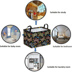 Gamepad Storage Basket, Rectangle Closet Baskets Foldable Organizer Bin with Handles for Bedroom Nursery Home Office Dorm Room