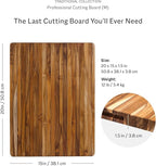 Teakhaus Cutting Board - Large (L) Wood Cutting Board with Grip Handles - Holiday Gift Ideas for Men and Women - Gift-Ready, Reversible, Edge Grain Wood, Knife Friendly - FSC Certified