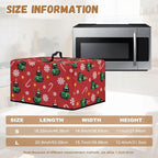 Microwave Ovens Dust Cover, Christmas Cat Polyester Waterproof Countertop Microwave Dust Cover Dustproof Tear-Resistant for Most Standard Sizes Easy to Clean