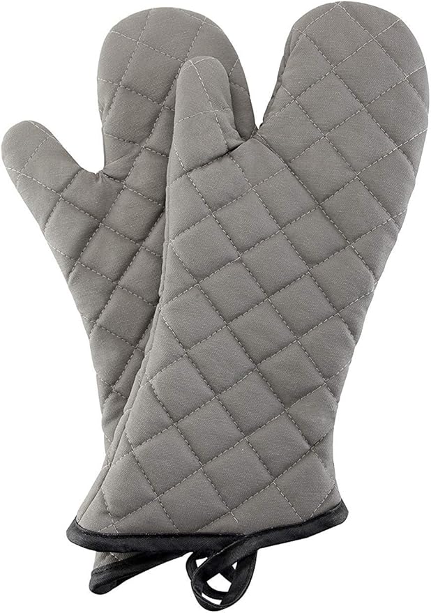 ARCLIBER Oven Mitts 1 Pair of Terry Cloth Lining - Heat Resistant Kitchen Gloves,Flame Oven Mitt Set,15 Inch