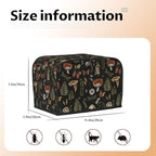 Vintage Witch Leaves Plant Mushroom 2 Slice Toaster Cover, Waterproof Toaster Dust Cover Bread Maker Protective For Small Kitchen Appliance Dining Room Home Table Decor Gifts