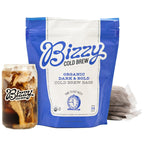 Bizzy Organic Cold Brew Coffee, Dark & Bold Blend, Brew Bags, 4 ct