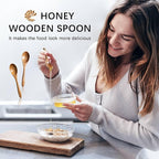 7 PCS Small Wooden Spoons, 5.8 Inch Honey Spoons for Tea, Acacia Wooden Honey Teaspoon for Coffee, Little Tiny Wood Spoons, Bamboo Table Spoon for stirring, Wooden Spoons for Utensils Set