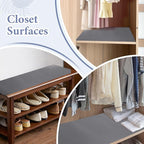 Drawer and Shelf Liner for Kitchen Cabinet: 23 in X 20 Ft Non Slip Waterproof Shelf Paper Non Adhesive Refrigerator Liners Pure Grey Easy Liners for Bathroom with Knife Tape Measure