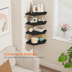 Homode Corner Floating Shelves, Corner Shelves Wall Mounted