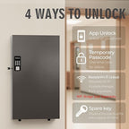 360-Key Smart Key Lock Box, Wall-Mount Key Cabinet with Key Management App(Track Key Borrow/Return), Keypad, Bluetooth & WiFi Unlock (Sold Separately) for Commercial, School, Rental, Office