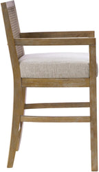 Madison Park Bar Stool with Rattan Back, Wood Counter Height Barstools