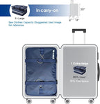 Grand Fusion Stow-N-Go Packing Organizer for Luggage, Portable Hanging Travel Shelves, Carry-On Closet, Hanging Packing Cubes, Collapsible Carry-On Organizer for Cruises & Hotels. Blue - XL