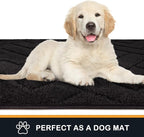 PURRUGS Dirt Trapping Door Mat 20" x 31.5", Non-Slip Machine Washable Entry Rug, Shoe Scraper, Dog Doormat, Super Absorbent Welcome Mat for Front & Back Door, Muddy Wet Shoes & Paws, Black