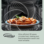 Panasonic NN-SN76LS 1.6 cu.ft Cyclonic Inverter Countertop Microwave Oven 1250Watt Power with Genius Sensor Cooking, 19.44"D x 21.88"W x 11.94"H, Stainless Steel