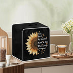 Mumeson Sunflower Black Coffee Maker Cover, Waterproof Dust Cover for Stand Mixer or Small Kitchen Machine, Fits Various Styles