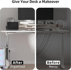 YECAYE 94.2 in Cable Management Under Desk,Easy Install Adhesive Mount Cord Hider,Cord Organizer,Wire Management,Wire Hider for Office Organization,Child & Pet Proof,Grey