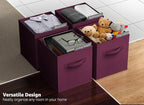 Sorbus Fabric Storage Cubes - 6 Foldable Storage Bins for Organizing Pantry, Cubbies, Toy Box - Clothes Storage & Closet Organizer - 13 Inch Collapsible Cube Baskets for Shelves with Handle