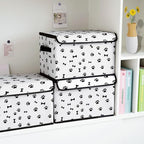 Stackable Storage Bins with Lids,Closet Organizers Fabric Box for Home and Office,Blanket Clothes Organizers,Under Bed Storage Containers 3 Pack