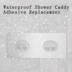 8 Pack Shower Caddy Adhesive for Replacement, Strong Transparent Adhesive for Shower Caddy Sticky Pads, No Drilling for Corner Shelf Basket, Bathroom Storage Shelves, Kitchen Racks and Soap Holder