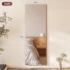 Kosmonia 71x28 Frameless Full Length Silver Coating Mirror w/Distortion Free, HD Reflection &Anti Desilvering, Tempered Glass, Easy Setup w/Stand, Wall/Standing