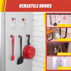 Neosmuk Magnetic Hooks, Heavy Duty 130lb+ Strong Magnet Hook for Cruise Cabins, Cruise Essentials 2026 for Hanging, Metal Wall Refrigerator Hangers (Red, 10 Pack)