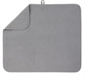Bellemain XL Dish Mat Microfiber Dish Drying Mat, Super absorbent (Grey, 16" x 18")