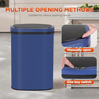PayLessHere | 13 Gallon Stainless Steel Trash Can | Deep Blue | Automatic Touchless Lid with Motion Sensor | Kitchen Garbage Can with Waterproof Design | for Home, Office, Bathroom | Pack of 1