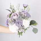 Serra Flora 18Heads Multi Use Artificial Flowers Combo for DIY Centerpieces Arrangements Wedding Bridal Bouquet Table Chair Decor Candle Holder Baby Shower Cake Decor Flower Strips Home Decor