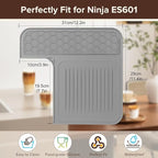 Top Mat for Ninja Luxe Cafe Espresso Machine ES601 ES701, Protects Top Surface, Anti-scratch, Easy to Clean, Heat Resistant, Non-Slip Silicone Coffee Machine Mat for Ninja Luxe Cafe Accessories, Gray