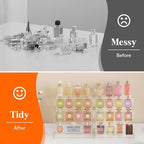 Lifewit Perfume Organizer, Bedroom Decor, Cologne Cupcake Stand, Tool-Free Assembly, Makeup Display Shelf for Vanity Bathroom Counter Storage, Clear, 30 cm/12", 2 Pcs