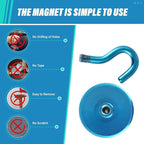 Neosmuk Magnetic Hooks, Heavy Duty 130lb+ Strong Magnet Hook for Cruise Cabins, Cruise Essentials 2026 for Hanging, Metal Wall Refrigerator Hangers (RoyalBlue, 10 Pack)