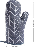 Oven Mitts and Potholders BBQ Gloves-Oven Mitts and Pot Holders with Recycled Infill Silicone Non-Slip Cooking Gloves for Cooking Baking Grilling (4-Piece Set) (Grey-02)
