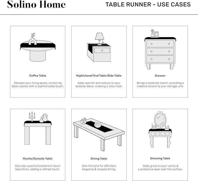 Solino Home Linen Table Runner 48 Inches - 100% Pure Linen Sage Green Hemstitch Table Runner 14 x 48 Inch Ideal for Dresser and Coffee Tables - Christmas, New Year - Classic Hemstitch