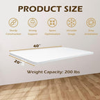 Laundry Folding Table, 40'' x 20'' Wooden Wall Mount Desk, Laundry Table for Folding Clothes, White, 40'' Length