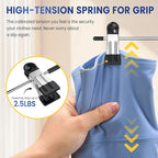 DAMITA Skirt Pants Hangers with Clips Space Saving Hanging Closet Organizer 6 Tiers Hanger with 360° Swivel Hook, Finger-Safe Design- College Dorm Room Apartment Essentials 4-Pack