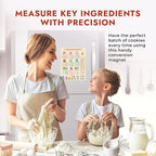 Kitchen Conversion Chart Magnet for Easier Cooking & Kitchen Baking - Kitchen Gadget Baking Gifts - Metric Conversion Chart for Cooking - Cute Kitchen Accessories - Kitchen Needs Baking Accessories