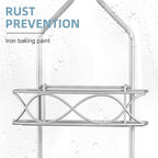 GAOKASE Shower Caddy Hanging 3 Tier with Two Movable Baskets, Grey Shower Caddy with Hooks for Towels, Sponge and More