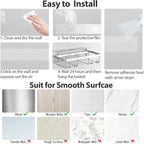 Liuoud 10 Pack Shower Caddy Organizer Rack Shelf for Inside Shower, Self Adhesive Wall Storage Basket Rustproof Stainless Steel Shampoo Holder Bathroom Accessory Decor Set, Silver