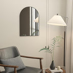 Giftgarden Black Arched Mirror 20x30 Inch, Arch Bathroom Mirror Wall Mounted with Aluminum Frame for Vanity, Powder Room, Bedroom, Mantle