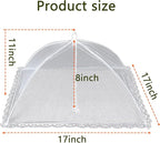 5 PACK Food Covers for Outside Mesh,Picnic Essentials - 17x17in Mesh Food Tent with Net Screen Dome Design to Protect Food - Reusable Portable Cover for Picnic BBQ Backyard Camping Accessories