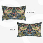 William Morris Vintage Floral Bird Strawberry Thief 20x12 inches Pillow Cover, Outdoor Farmhouse Pillow Cover Home Decor for Couch Sofa