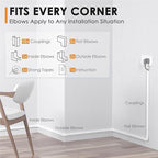 Delamu 236in Cord Hider, Single-Wire Cord Covers for Wires on Wall, Paintable Snap-on Design Wire Cover, Cable Management Kit for Corner-Mounted TVs, Easy Install Cable Raceways, W0.59 H0.4in, White