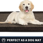 PURRUGS Dirt Trapping Door Mat 32" x 72", Non-Slip/Skid Machine Washable Entryway Rug, Shoes Scraper, Throw Rug, Super Absorbent Area Rug for Muddy Wet Shoes and Paws, Grayish Brown & Coffee