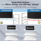 Upgraded Cabinet Organizers - Divided Compartment Holder for Plastic Bag, Wrap, Foil, Snack and Box - Kitchen Organization Under Sink Storage Suitable