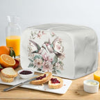 ZFRXIGN Flower Hummingbird Toaster Cover 4 Slice Toaster Dust Cover Small Appliance Covers Toaster Oven Cover Spring Floral Birds Dust Cover Kitchen Decorative Protector Beige