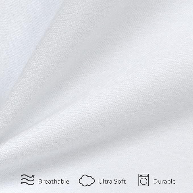 Cot Sheets 31" x 75"(2 Pack), Cot Fitted Sheet Ultra Soft and Breathable Snug Fit for Narrow Twin Mattress/Camp Bunk Beds/RVs Bunk/Guest Beds/Army Cots/Trifold Mattress Grey and White, Cover Only