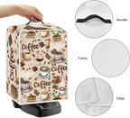 Mumeson Coffee Cup Design Coffee Maker Cover Stain Resistant Washable Covers with Handle Home Appliance Dust Cover for Home Kitchen Decor, Large